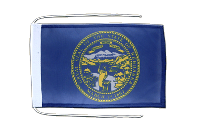Nebraska - Flag with ropes 8x12"