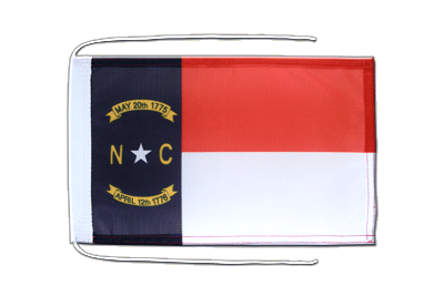 Caroline du Nord (North Carolina) - Drapeau avec cordelettes