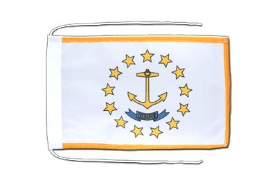 Rhode Island - Flag with ropes 8x12"