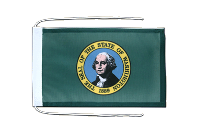 Washington - Flag with ropes 8x12"