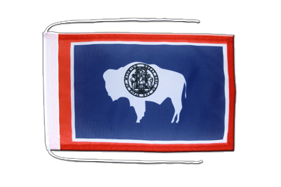 Wyoming - Flag with ropes 8x12"