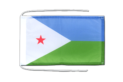 Flag with ropes Djibouti - 8x12"