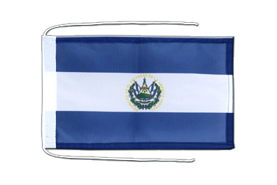 El Salvador - Flag with ropes 8x12"