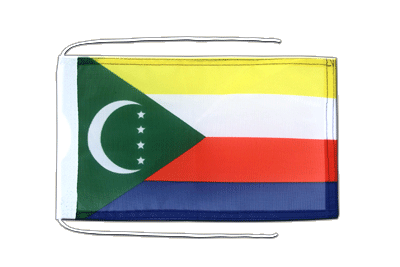 Comoros - Flag with ropes 8x12"
