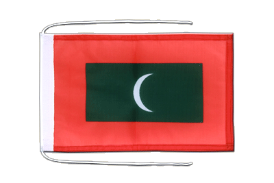 Maldives - Flag with ropes 8x12"