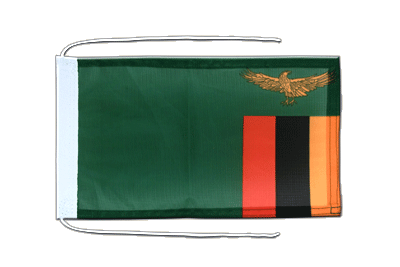 Zambia - Flag with ropes 8x12"
