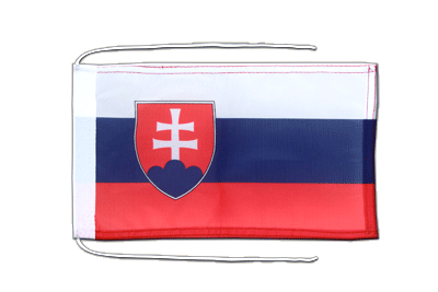Slovaquie - Drapeau avec cordelettes 20 x 30 cm