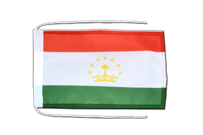Drapeau avec cordelettes Tadjikistan 20 x 30 cm