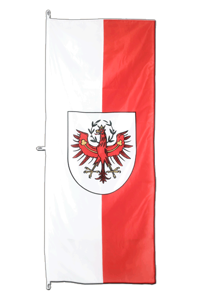 Tirol Hochformat Flagge 80 x 200 cm