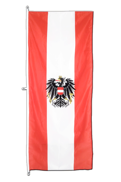 Drapeau vertical Autriche avec aigle 80 x 200 cm