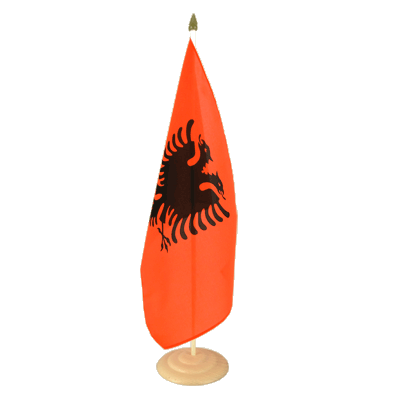 Albania - Large Table Flag 12x18", wooden