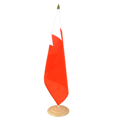 Bahrein - Grand drapeau de table 30 x 45 cm, bois