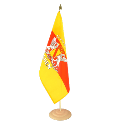 Bade avec Blason - Grand drapeau de table 30 x 45 cm, bois