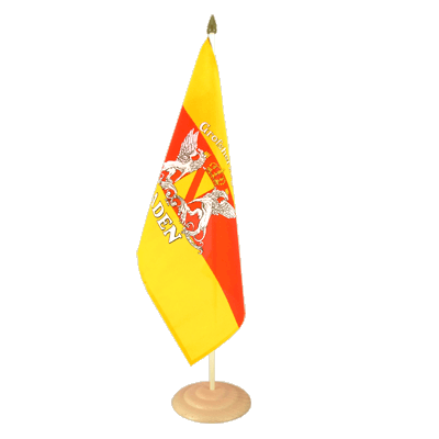 Baden mit Wappen - Grosse Tischflagge 30 x 45 cm