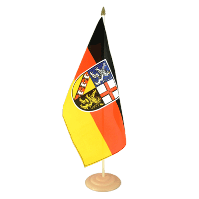 Saarland - Grosse Tischflagge 30 x 45 cm