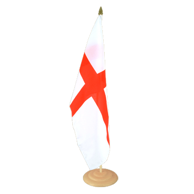 Angleterre St. George - Grand drapeau de table 30 x 45 cm, bois