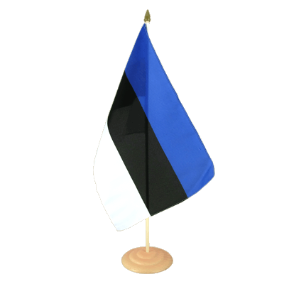 Grand drapeau de table Estonie 30 x 45 cm, bois