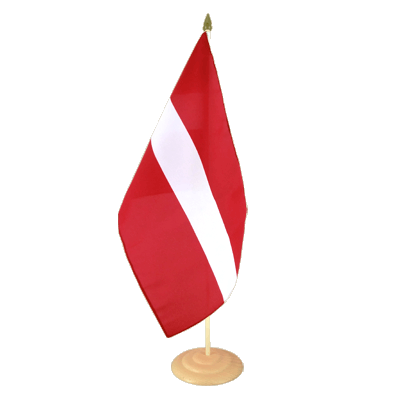 Latvia - Large Table Flag 12x18", wooden