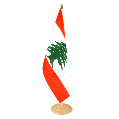 Libanon Große Tischflagge 30 x 45 cm