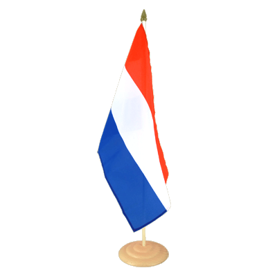 Grand drapeau de table Pays-Bas 30 x 45 cm, bois