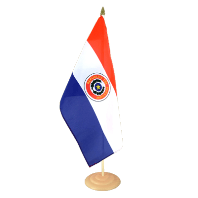 Paraguay - Large Table Flag 12x18", wooden