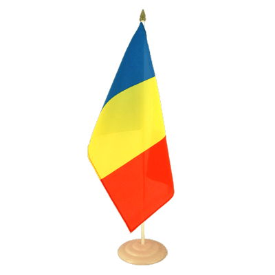 Rumania - Large Table Flag 12x18", wooden