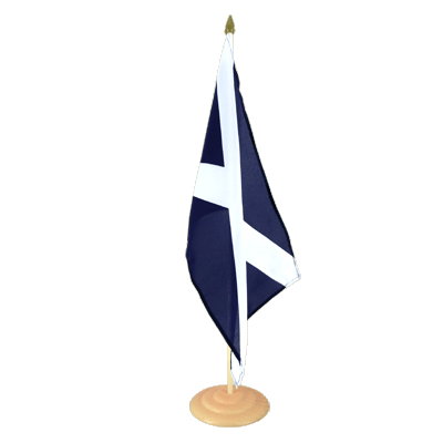 Ecosse navy - Grand drapeau de table 30 x 45 cm, bois