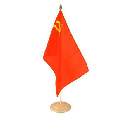 URSS - Grand drapeau de table 30 x 45 cm, bois