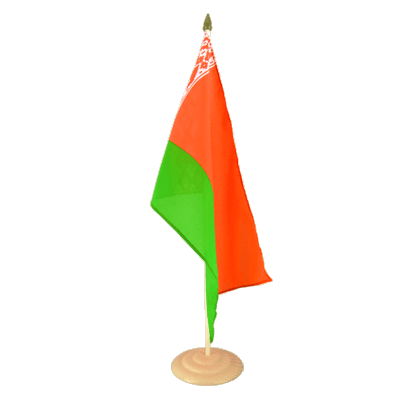Weißrussland - Grosse Tischflagge 30 x 45 cm