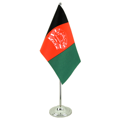 Afghanistan - Satin Tischflagge 15 x 22 cm