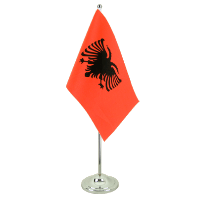 Albanien Satin Tischflagge 15 x 22 cm