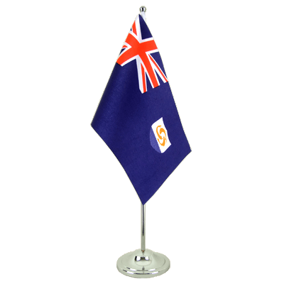 Anguilla - Satin Tischflagge 15 x 22 cm