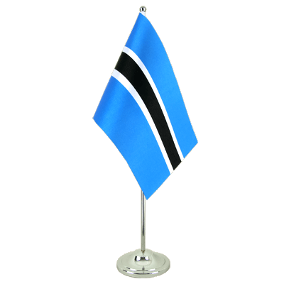 Botswana - Satin Tischflagge 15 x 22 cm