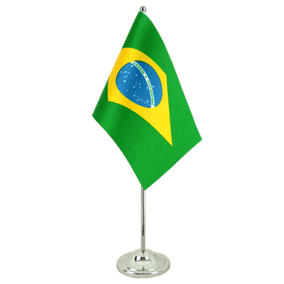 Brasilien Satin Tischflagge 15 x 22 cm