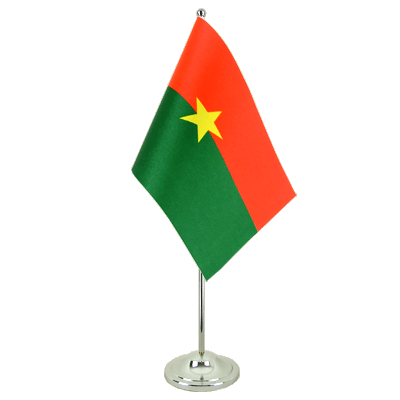 Burkina Faso - Drapeau de table 15 x 22 cm, prestige
