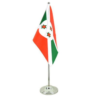 Burundi - Satin Tischflagge 15 x 22 cm