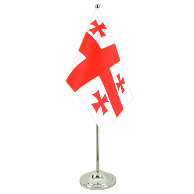 Georgien - Satin Tischflagge 15 x 22 cm