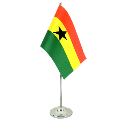 Ghana Satin Tischflagge 15 x 22 cm