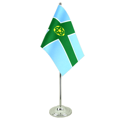 Derbyshire - Satin Tischflagge 15 x 22 cm