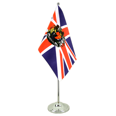 Great Britain with crest - Satin Table Flag 6x9"