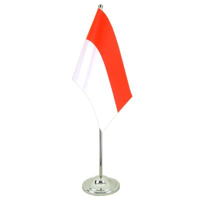 Indonésie - Drapeau de table 15 x 22 cm, prestige