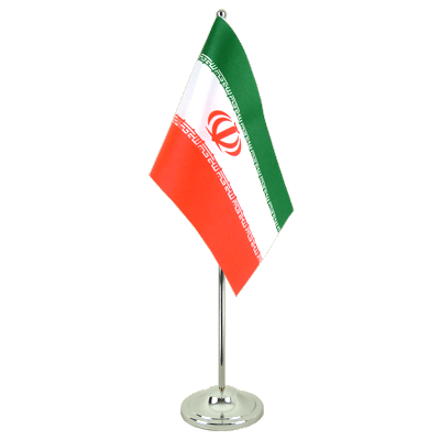 Iran - Drapeau de table 15 x 22 cm, prestige