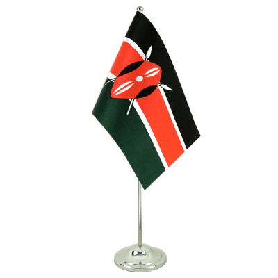 Kenya - Drapeau de table 15 x 22 cm, prestige