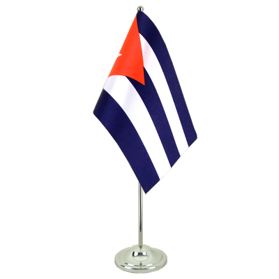 Kuba - Satin Tischflagge 15 x 22 cm