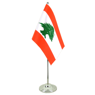 Liban - Drapeau de table 15 x 22 cm, prestige