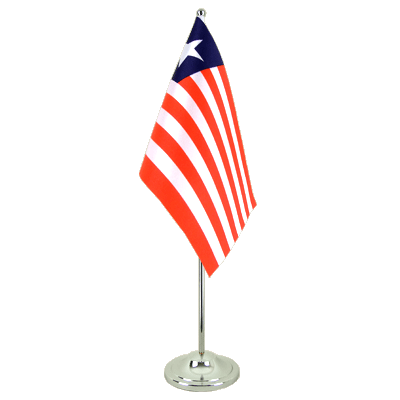 Liberia - Satin Tischflagge 15 x 22 cm