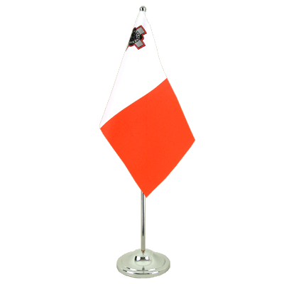 Malta - Satin Tischflagge 15 x 22 cm
