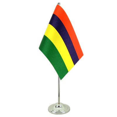 Mauritius - Satin Tischflagge 15 x 22 cm
