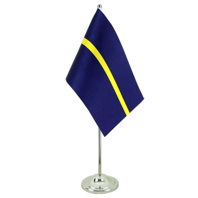 Nauru - Satin Tischflagge 15 x 22 cm