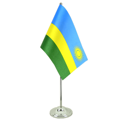 Ruanda - Satin Tischflagge 15 x 22 cm